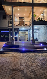 Entrance at night